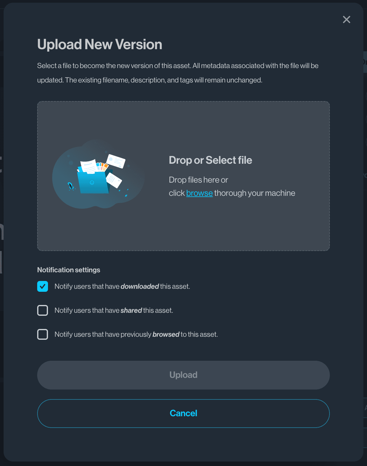 Version control in Masset