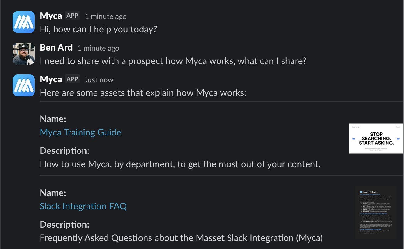 Myca AI Assistant
