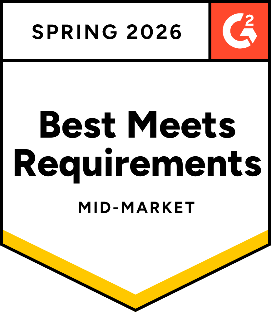 G2 Mid-Market Best Meets Requirements